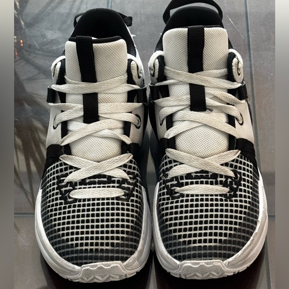 Nike Black and White LeBron Witness Basketball Shoes